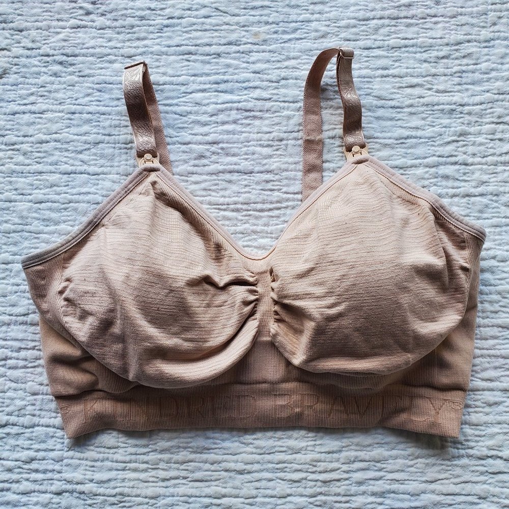 Kindred Bravely Medium M Busty Sublime Hands-Free Pumping & Nursing Bra Beige